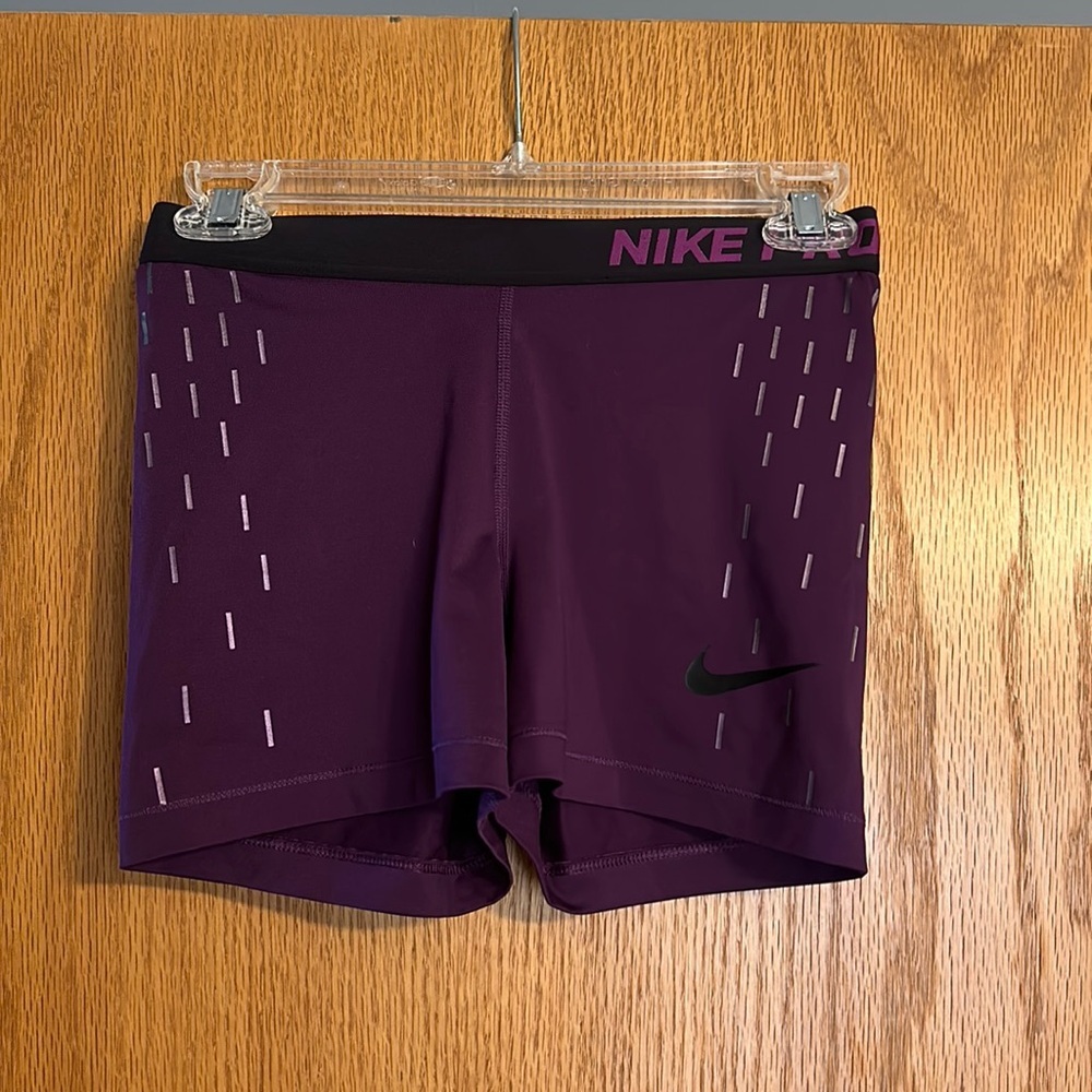Purple Nike Pro Spandex Shorts